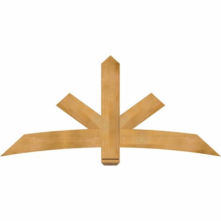 Ekena Millwork Alberta Rough Sawn Timber Gable Bracket, Western Red Cedar, 72"W x 33"H x 2"D x 6"F, 11/12 Pitch GBW072X33X0206ALB00RWR